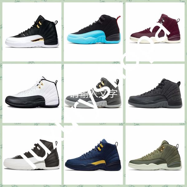 

j012ha 2019 new 12s fashion mens outdoor shoes new gym red michigan college navy classic sports running tennis casual sneakers size