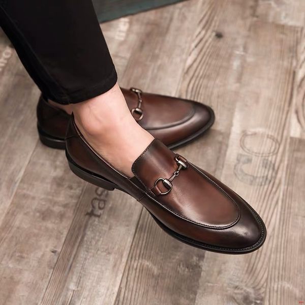 

18ss 32model italian leather men luxury shoes famous brands tap dance lace-ups black red men's size 38-45 with box