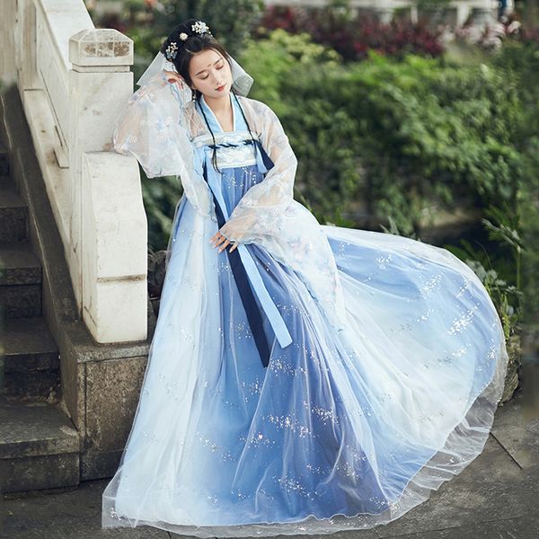

traditional chinese dance costumes ancient tang dynasty elegant fairy princess clothes classical asian folk dance cosplay dl4461, Black;red