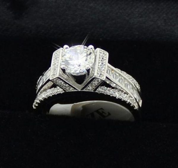 

fashion jewelry eiffel tower style white z gemstones 925 sterling silver cz diamond engagement wedding ring size 5-10 for lover gift