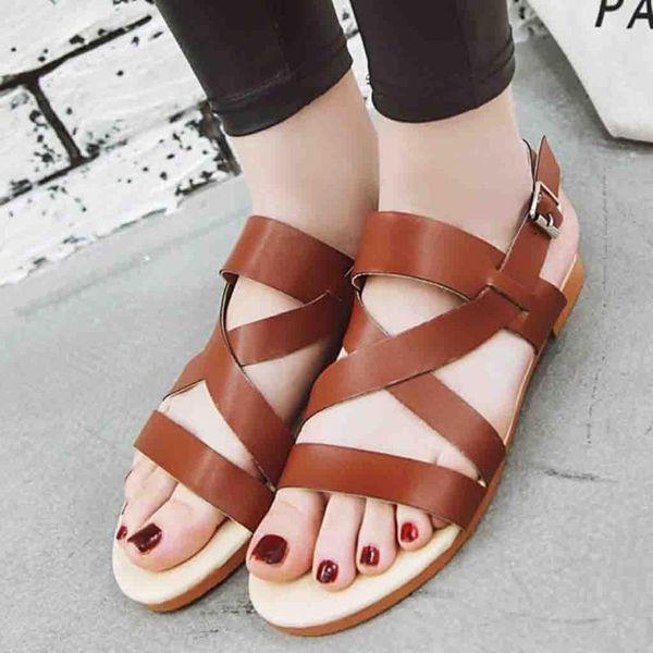 

women's summer sandals beach shoes woman casual open toeflip-flops flats buckle strap sandalias sapato feminino 2020 zapatos, Black