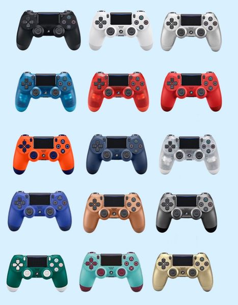 

New packaging 15 color wirele controller gamepad for p 4 joy tick with retail package logo game controller dhl hipping