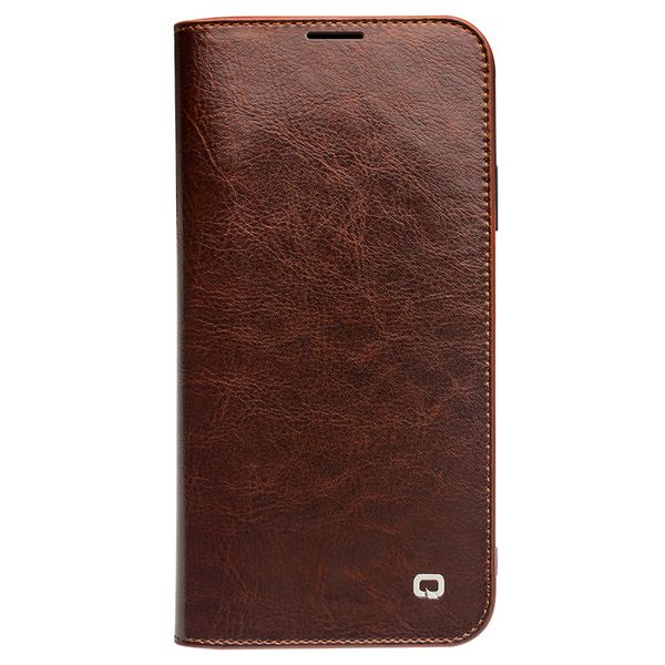 

genuine leather phone cover for iphone 11 pro flip case with card slots pocket