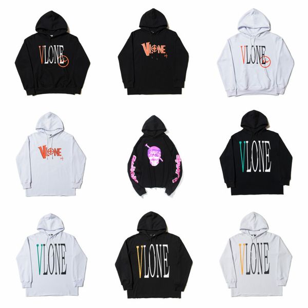 

vlone vlone men мода толстовка толстовка мужчины женщины куртки спортивный костюм пуловер хип хоп уличная одежда harajuku зима бренд пальто, Black