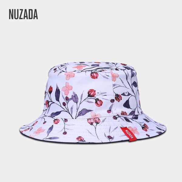 

nuzada girl ladies women bucket hat fisherman hats summer autumn spring printing double sided can be worn caps, Blue;gray