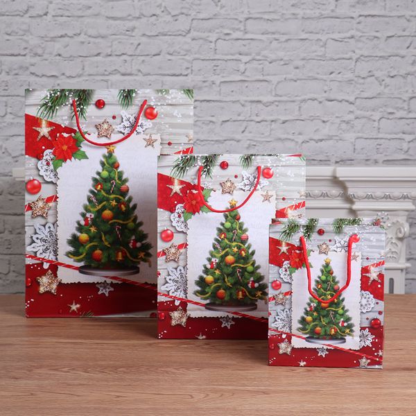 

Christmas bag gift bag large package wine 2019 new style clothes Christmas tree animal tote paper bag