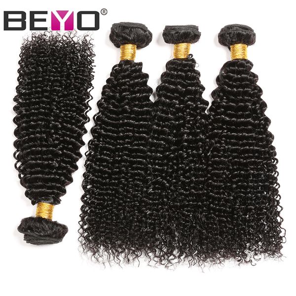 

малазийский afro kinky завитые связки 3 или 4 bundle предложения natural color 100% curly weave extensions remy человеческих волос связки be, Black