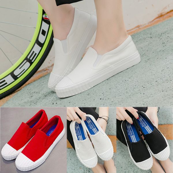 

2020 fashion plimsolls spring and summer breathable small white shoes, korean casual sports casual slip-on shoes, one generation trainers, Black