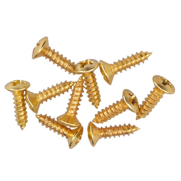 

50 pack gold guitar pickguard mounting screws for fender strat tele st guitar parts