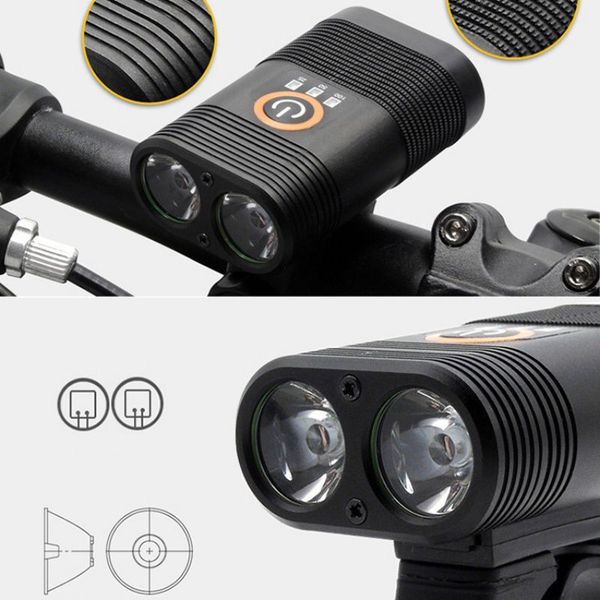 

new bicycle front lights led usb rechargeable ip64 waterproof mountain bike head warning lamp lighting tool for cycling