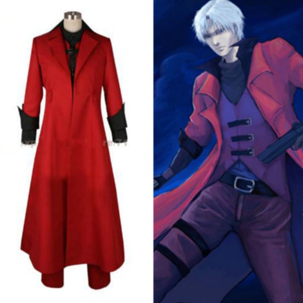 

devil may cry 4 nero святой рыцарь красный униформа экипировка косплей костюм индивидуальные, Black;red