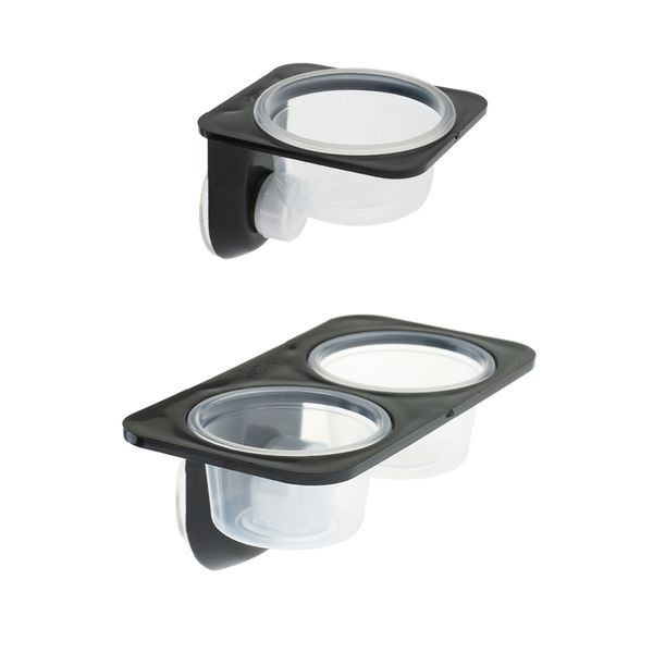 

2 x feeding bowl water bowl double & single bowl with suction cup for terrarium reptiles