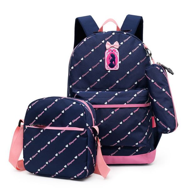 

3 pcs/set printing school bags for teenagers girls backpacks kids children cute rucksack schoolbag lady bookbags female