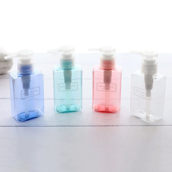Bottiglia di lozione ricaricabile Acqua cosmetica Lozione per doccia Bottiglie vuote Bottiglie vuote di disinfettante per le mani fatto in casa in plastica