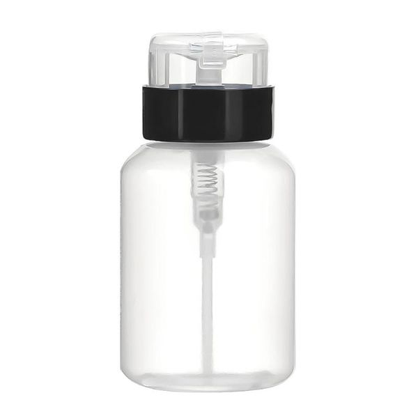 

nail art equipment 210ml empty pump dispenser liquid uv gel polish refillable bottle clean acetone cleanser remover tools, Silver