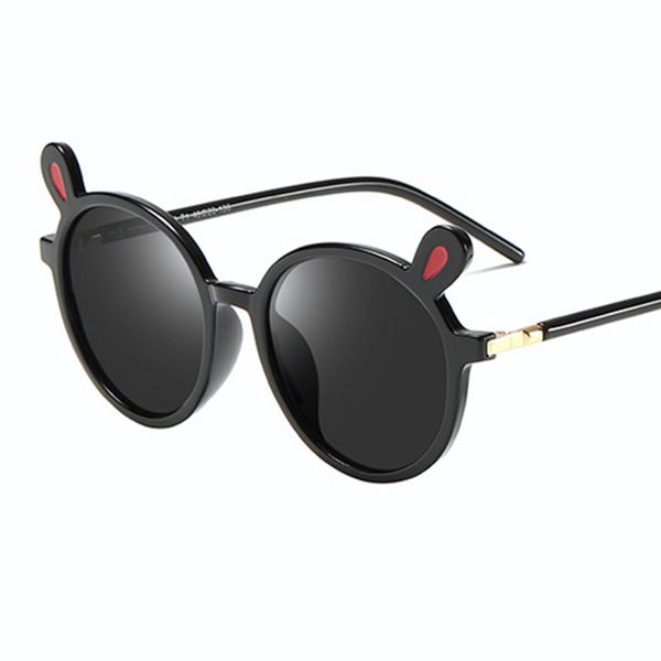 

2020 new lovely kids polarized sunglasses protect uv400 cartoon glasses gradient baby 3-9 boys girls eyewear, White;black