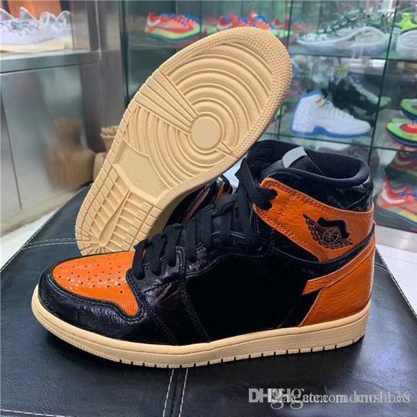 

2020 new arrival 1 high og shattered backboard 3.0 black orange basketball shoes men women 1s sports sneakers