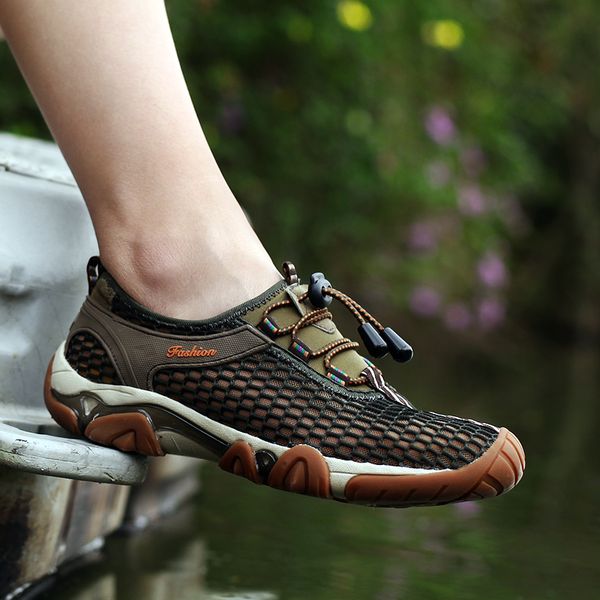 

2020 summer breathable men hiking shoes outdoor mesh sneakers climbing trekking shoes man sandals quick-dry sport water