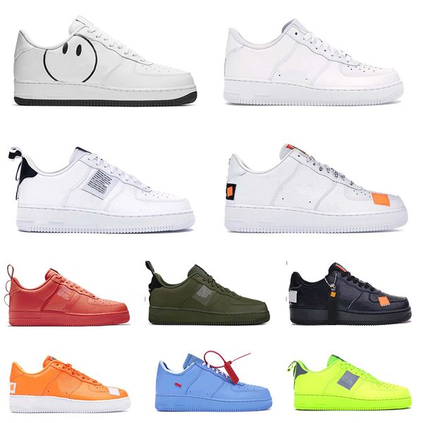 

designer flat shoes utility white black pack classic men women running shoes forces one orange trainer sport sneakers 36-45, White;red