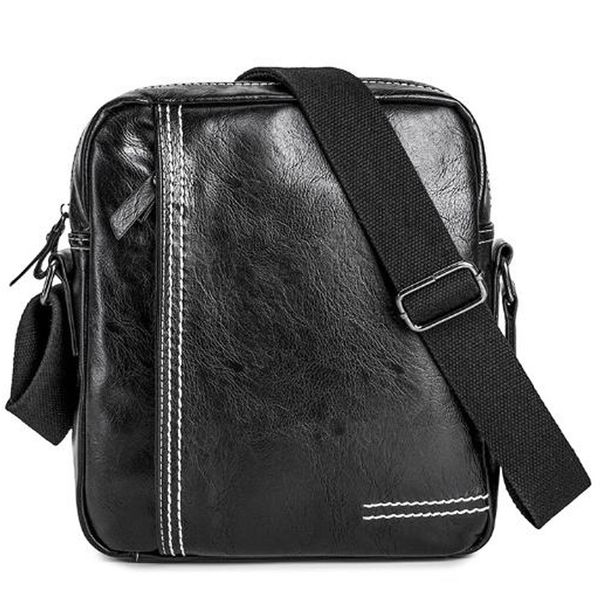

new pu messenger bag mens retro men's business black messenger bag casual