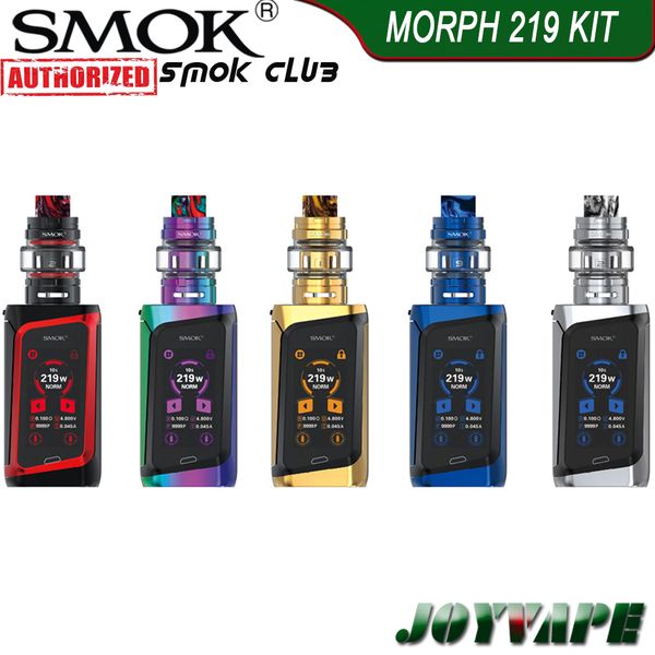 

Оригинальный SMOK Morph Kit 219W с баком TF2019 6ML Morph 219 Mod 1.9-дюймовый сенсорный экран с клавиатурой ввода, работающий от двух аккумуляторов 18650