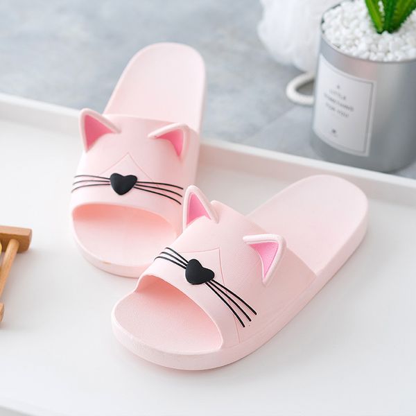 

women fashion slippers ladies comfortable carton animation flats female casual open toe shoes women 's footwear plus size, Black