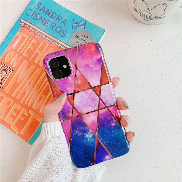 

plating marble case for iphone 11 pro plus back cover imd silicone phone coque for iphone 11 pro max shell