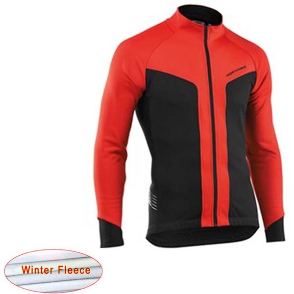 

nw 2019 winter keep warm cycling jersey bike sportswear thermal fleece bicycle cycling clothing maillot ropa ciclismo hombre c28, Black
