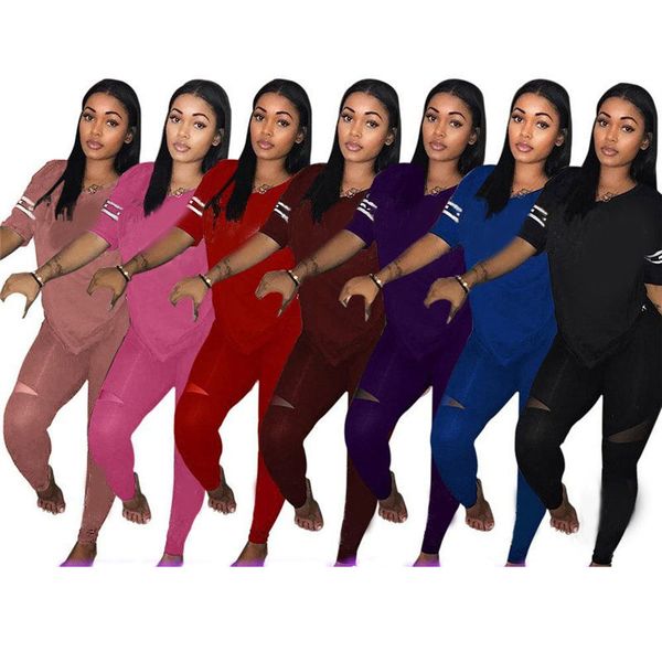 

Women letter track uit outfit love top pullover t hirt pant outdoor jogging female home clothing port wear 3xl hh7 1123