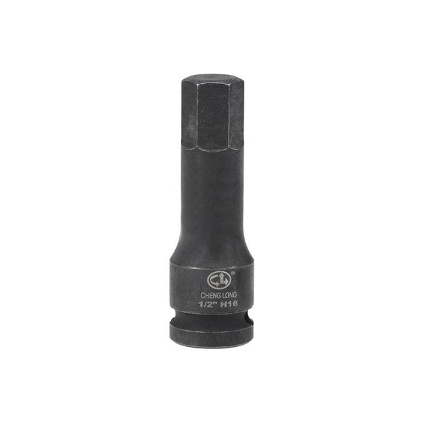 

uxcell 1/2-inch drive x 16mm impact hex bit socket, metric 3" length, cr-mo
