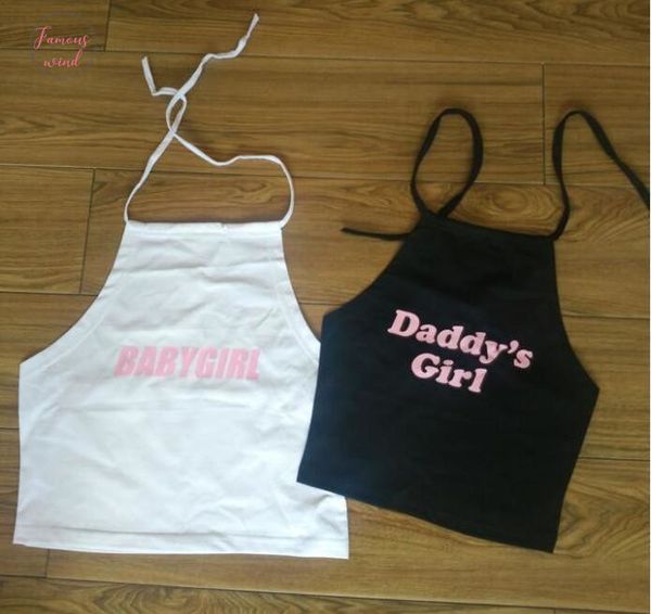

girl letter halter black white crop women letter print large plus 2xl strap camis backles vest tank camisole bralette female summer