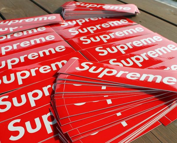 

judyclothes 20pcs/set sup red box logo stickers gifts