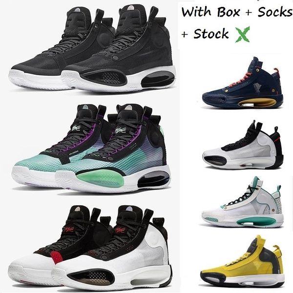 

stock x jumpman 34 blue void basketball shoes 34s zoom white bred amber rise pe green glow mens sports designer retro sneakers