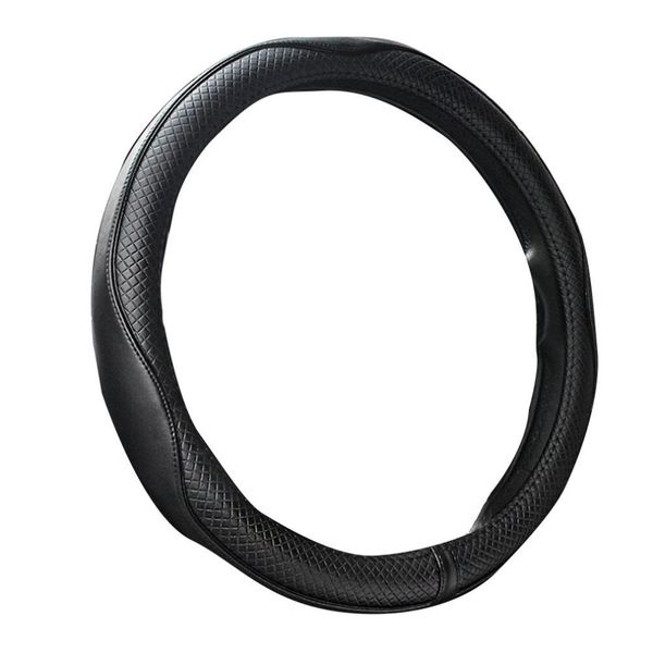 

new embossed leather steering wheel cover car leather handle sets four seasons universal