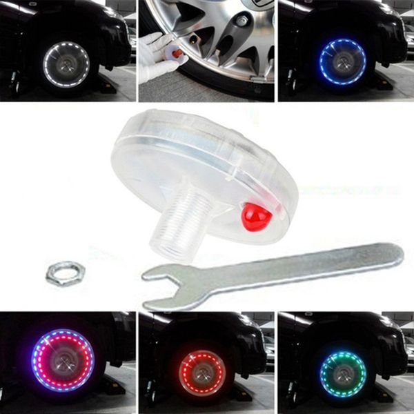 

1pcs car auto wheel hub tire solar color led decorative light car styling solar energy decorative flash led light