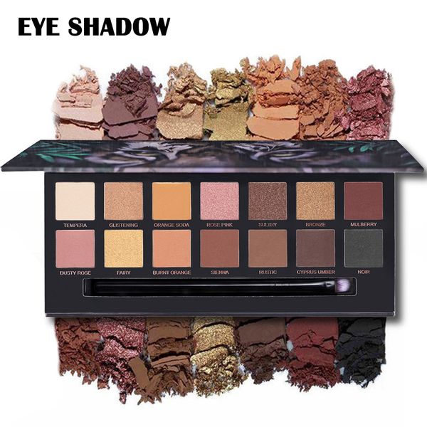 

14 colors matte shimmer eyeshadow palette smooth lasting makeup kit charming fm88