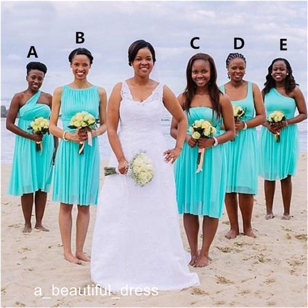 Короткие платья невесты до колен шифон пляж рукавов платье невесты Узелок для свадьбы Открытый