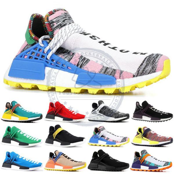 

Pharrell Williams Human Race HU X Running Shoes Solar Pack Mother Core Black Triple Yellow Mens Womens Trainers Athletic Sport Walking Shoes