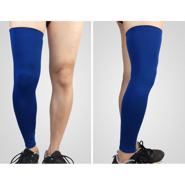 

newly 2pcs basketball knee pads professional long leg sleeve sport protector cycling uv sun 19ing, Black