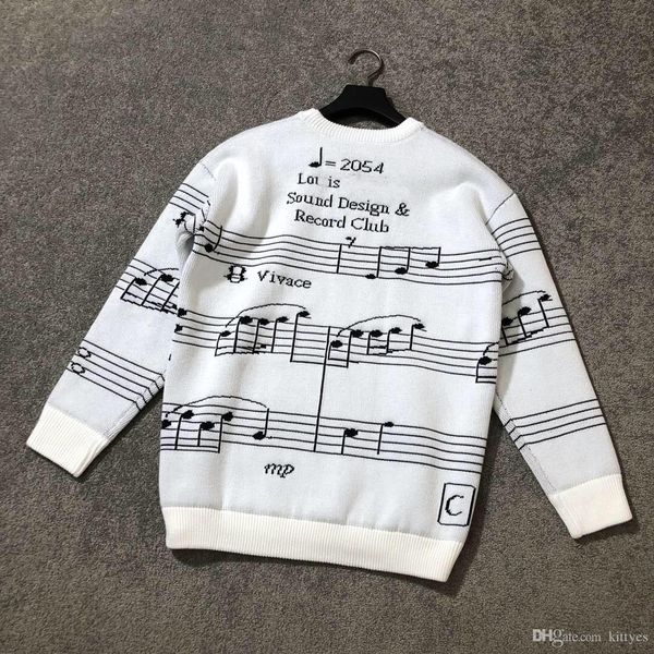 

falection 19fw париж италия мода раздел интарсия v-образным вырезом трикотаж свитер, White;black