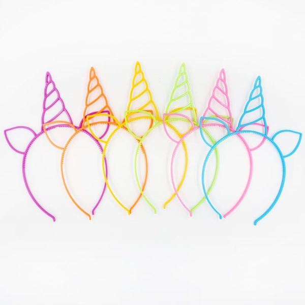 

6pcs baby shower unicorn headband party decoration birthday party kids favors festive headwear supplies dropship, Slivery;white