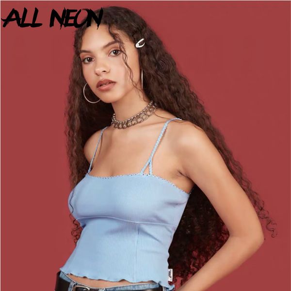 

allneon sweet white straped camis skinny backless cropped e-girl style vintage solid kawaii summer harajuku 2020 mujer