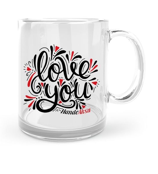 

персонализированная любовь вы стеклянная чашку-6 другие посуды