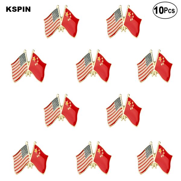 

u.s.a. china lapel pin flag badge brooch pins badges, Gray