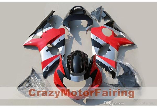 

new abs motorcycle fairings kits fit for suzuki gsxr1000 k2 2000 2001 2002 gsxr1000 00 01 02 bodywork set custom plastic fairing red silver