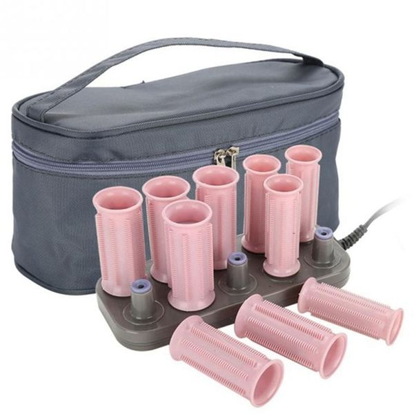

new-us plug 10 pcs/set hair rollers electric tube heated roller hair curly styling sticks tools massage roller curlers accessori