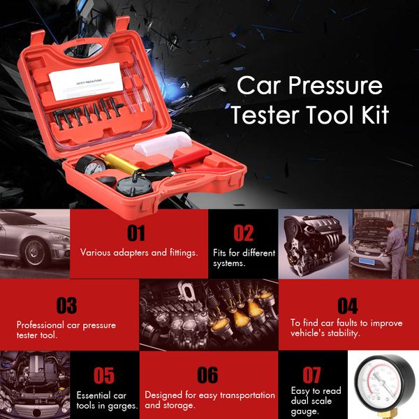 

professional car auto pressure tester auto pressure tester vacuum pump brake bleeder vacuum bleed test kit garage tool