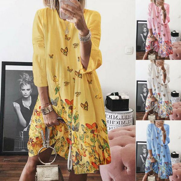 

dress 2019 autumn women summer boho long maxi dress evening party beach sundress loose femela clthing, Black;gray