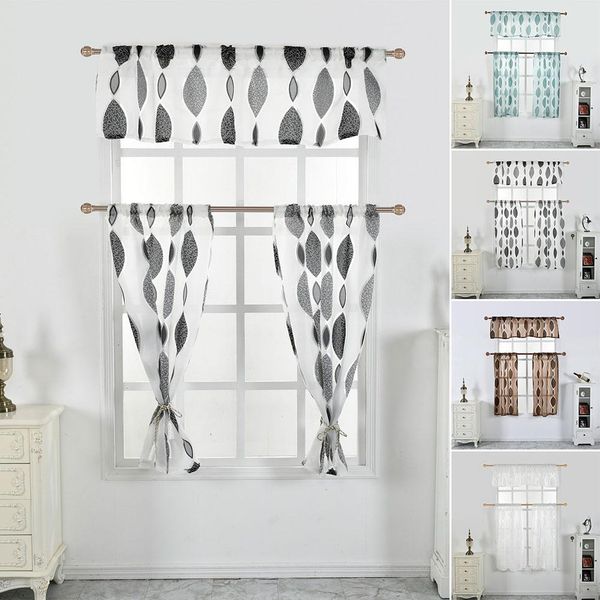 

3pcs window modern curtain bedroom living room gauze tulle drape home decor