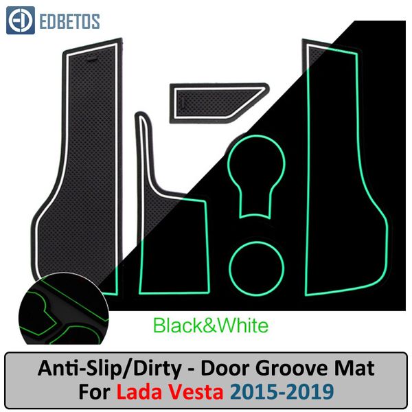 

anti-slip mat for lada vesta 2015 2016 2017 2018 2019 gate slot anti-dirty door groove mat lada vesta accessories